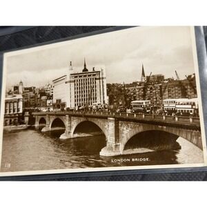 Excel Series Postcard London Bridge RPPC USSR Stamps Vintage Soviet Ephemera
